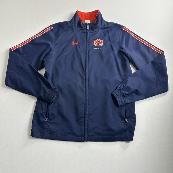 Under Armour Auburn University Golf Jacket Women Size XS Full Zip Blue‎ Active - Picture 1 of 11